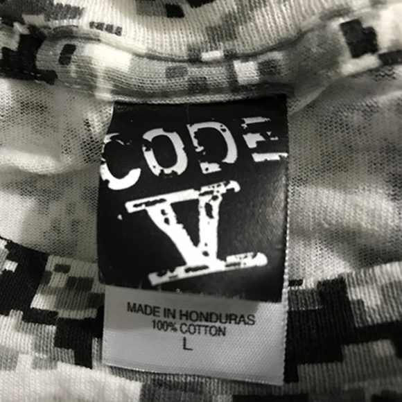 Code V Red SEMPER FI Geo Pure Cotton T Shirt L - Picture 6 of 6